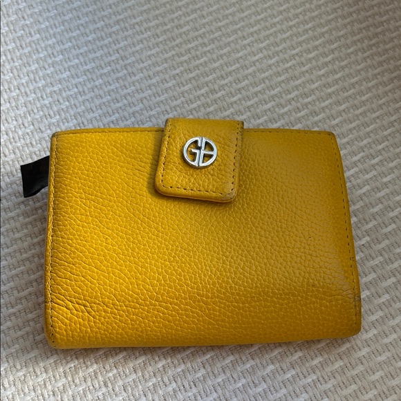 Giani Bernini Mustard Leather Wallet - Picture 1 of 9